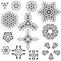 Snowflakes Christmas vector icons. Snow flake