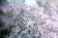 Snowflakes closeup and beautiful textures during a snowstorm