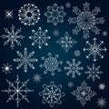 Snowflakes collection Royalty Free Stock Photo