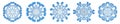 Snowflakes Dark Blue Ice Crystal Winter Symbol