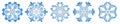 Snowflakes Dark Blue Ice Crystal Winter Symbol