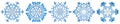 Snowflakes Dark Blue Ice Crystal Winter Symbol