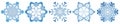 Snowflakes Dark Blue Ice Crystal Winter Symbol