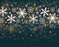 Snowflakes design for winter with place text space