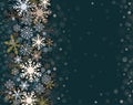Snowflakes design for winter with place text space