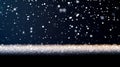 Snowflakes Falling on Dark Background with Soft Focus Royalty Free Stock Photo