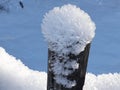 Snowflakes in the form of crystals frozen