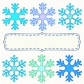 Snowflakes frame