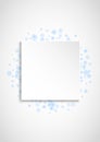 Snowflakes frame on white paper background Royalty Free Stock Photo