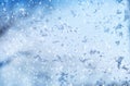 Snowflakes on the glass. Background with snowflakes and snow Royalty Free Stock Photo