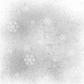 Snowflakes with gray spray paint