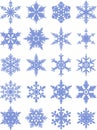 Snowflakes icon collection. Vector shape