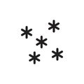 Snowflakes icon Flat line illustration
