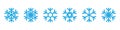 Snowflakes icon set flat style Royalty Free Stock Photo