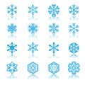 Snowflakes icons set