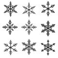 Snowflakes illustration set