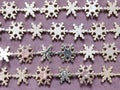 Snowflakes ornaments pastel background