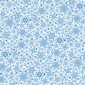 Snowflakes pattern background.Winter crystal stars