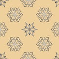 Snowflakes pattern. Endless simple illustration, image. Creative