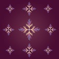 Snowflakes pattern on a vinous background