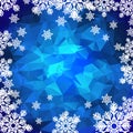 Snowflakes polygonal background Royalty Free Stock Photo