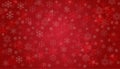 Snowflakes on red background. Merry Christmas and Happy new year design. Vector Illustration Royalty Free Stock Photo