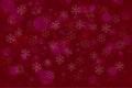 Snowflakes on red background. Merry Christmas and Happy new year design. Vector Illustration Royalty Free Stock Photo