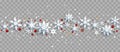 Snowflakes and red berries on background