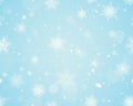 Snowflakes seamless background - Blue