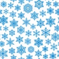 Snowflakes seamless background. Vector illustration Royalty Free Stock Photo