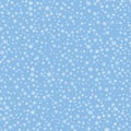 Snowflakes seamless background, snow lacy pattern. Royalty Free Stock Photo