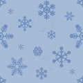 Snowflakes seamless pattern