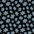 Showflakes seamless pattern