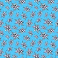 Showflakes seamless pattern