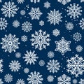 Snowflakes seamless pattern Royalty Free Stock Photo