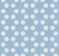 Snowflakes seamless pattern. Delicate blue and white vector geometric texture
