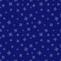 Snowflakes seamless vector pattern.Blue snow christmas background illustration Royalty Free Stock Photo