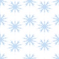 Snowflakes. Seamless pattern. Crystal snowflakes on an isolated colorless background