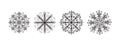 Snowflakes set. Hand Drawn snowflakes. Snowflake sketch. Vector scalable graphics