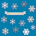 Snowflakes set Royalty Free Stock Photo