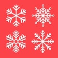 Snowflakes set vector illustration for element Christmas and New