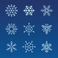 Set of snowflakes. Vector Royalty Free Stock Photo