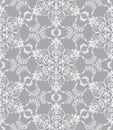 Snowflakes on silver background