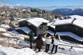 Snowflakes at a ski resort in Santiago, Chile