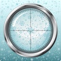 Snowflakes in sniper sight Royalty Free Stock Photo
