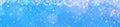 Snowflakes, snow, stars and ice crystals isolated on blue sky - Abstract winter christmas background panorama banner long Royalty Free Stock Photo