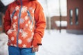 snowflakes on snowshoers jackets