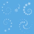 Vector snowflakes swirls set. Element for winter holidays or Christmas design.