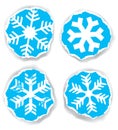 Snowflakes on the torn paper Royalty Free Stock Photo
