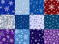 Snowflakes vector icons frozen frost star Christmas decoration snow winter flakes elements Xmas holiday design